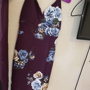 Dark purple floral dress